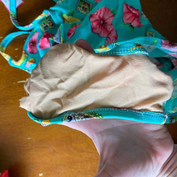 Vintage 80s 90s Coral Key Womens High Cut One Piece Swimsuit Bathing Suit 10 - Picture 6 of 6